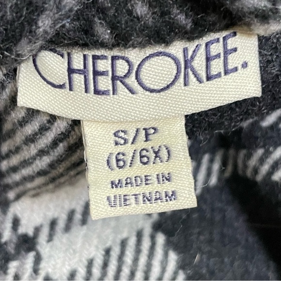 Wool blend plaid tartan checkered cropped poncho shawl jacket topper S - Picture 17 of 17